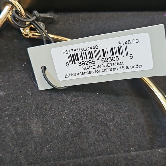 NWT Robert Lee Morris Soho Turqoise Gold Wired Pendant Choker Bibb Necklace - Picture 4 of 9